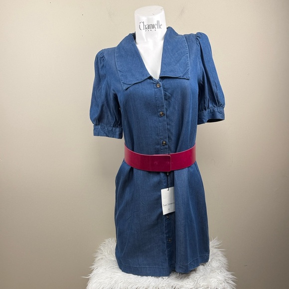 NEW Tara jarmon hot pink thick leather belt small - Picture 2 of 9